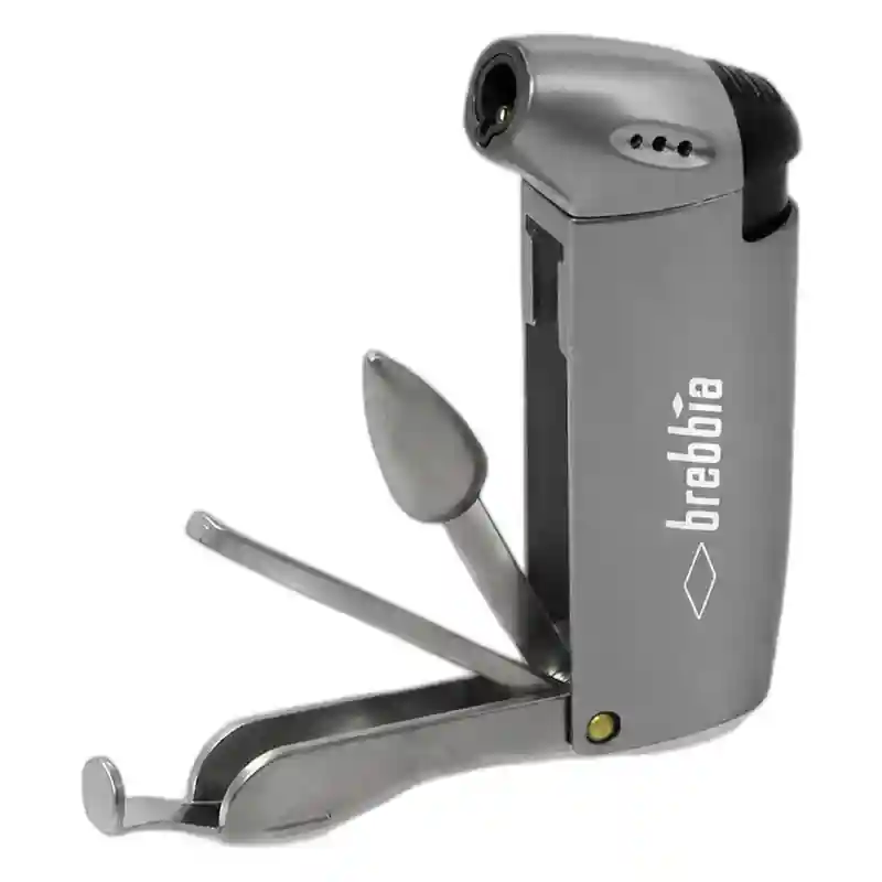 Brichetă pentru pipe Brebbia bowl flame piezo+multitools.Grey