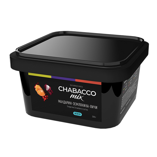 Табак для кальяна CHABACCO  Mix Tangerine Strawberry Lychee (Mx Tngrin Stramerry Lice №59 40г