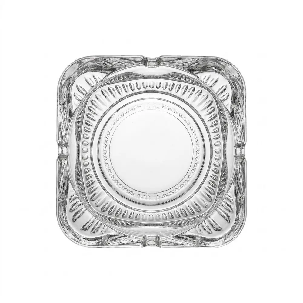 Square glass ashtray