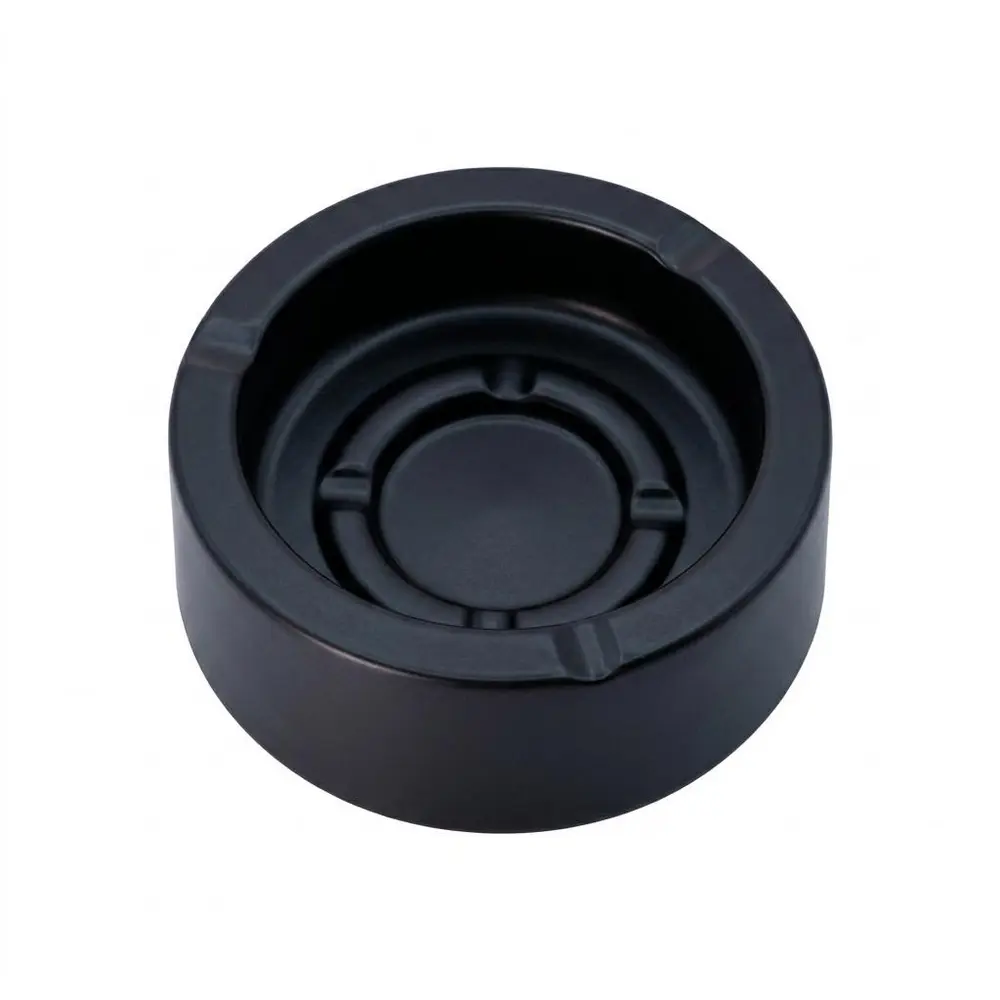 Stainless steel ashtray 12 cm (Black)
