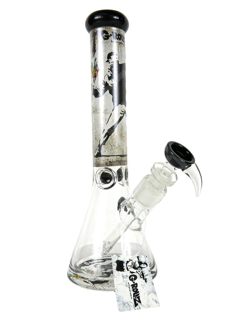 G-Rollz | Banksy's 'Bulletproof Dove' - Beaker Bong White
