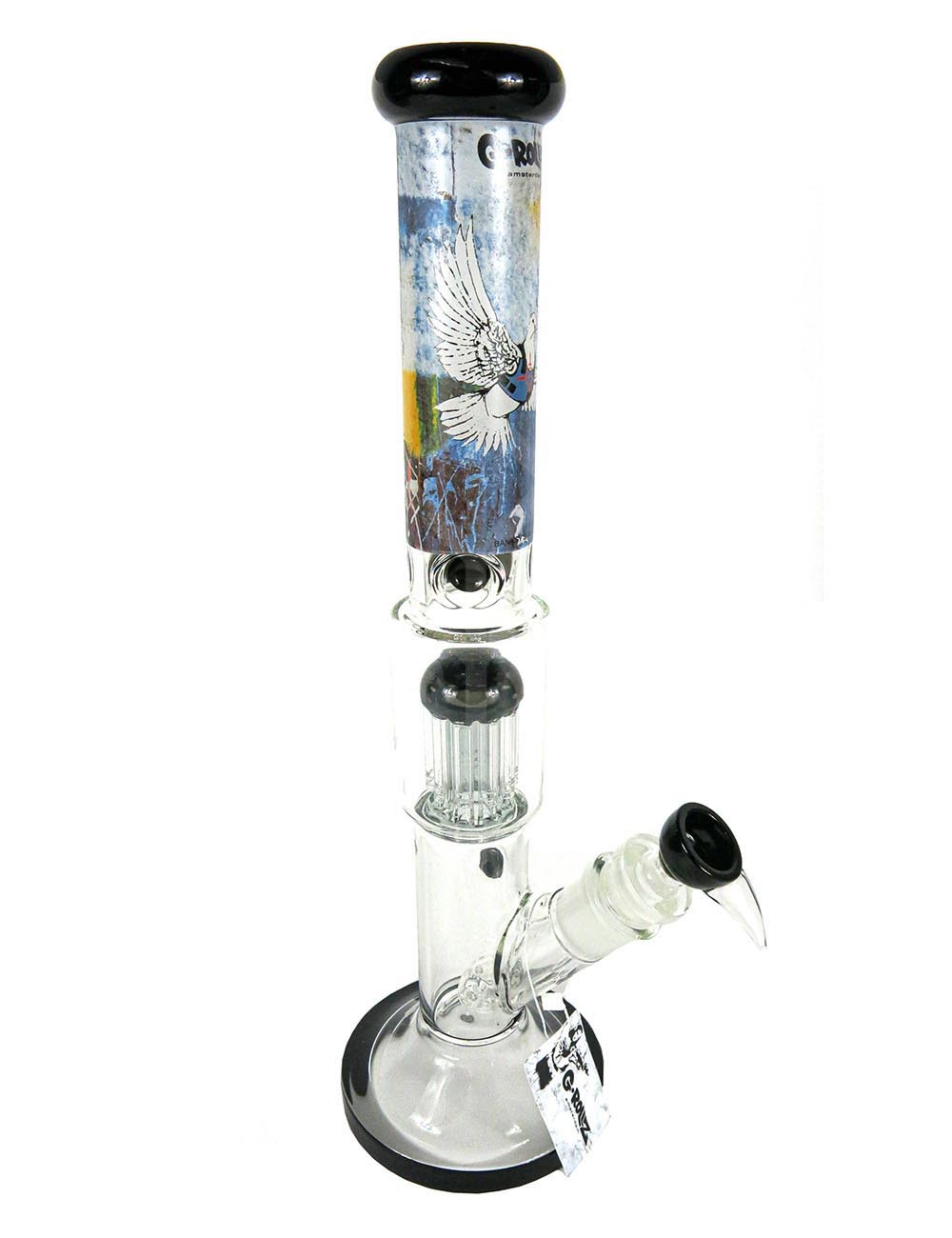 G-Rollz | Banksy's 'Bulletproof Dove' - Straight Bong White 2