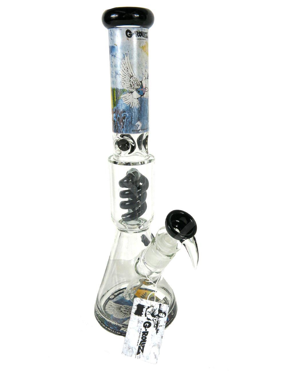 G-Rollz | Banksy's 'Bulletproof Dove' - Spiral Percolator Beaker