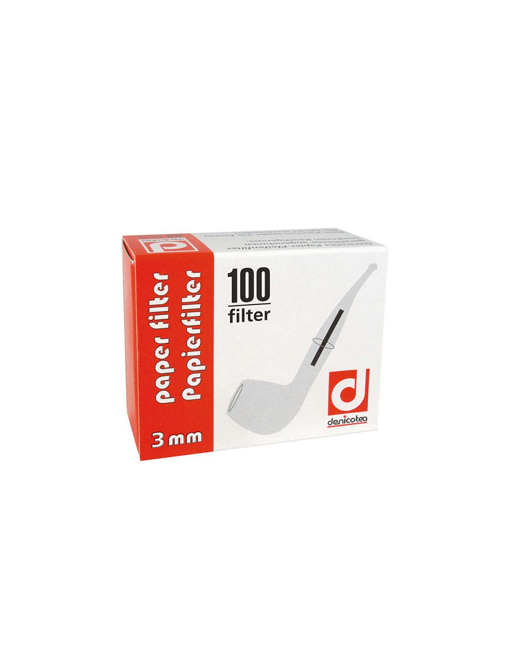 Filtru pentru țevi Denicotea 3 mm (100 buc.)