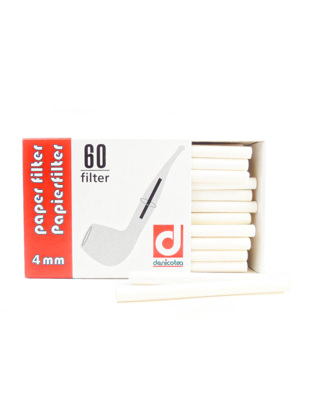 Filtru pentru țevi Denicotea 4 mm (60 buc.)