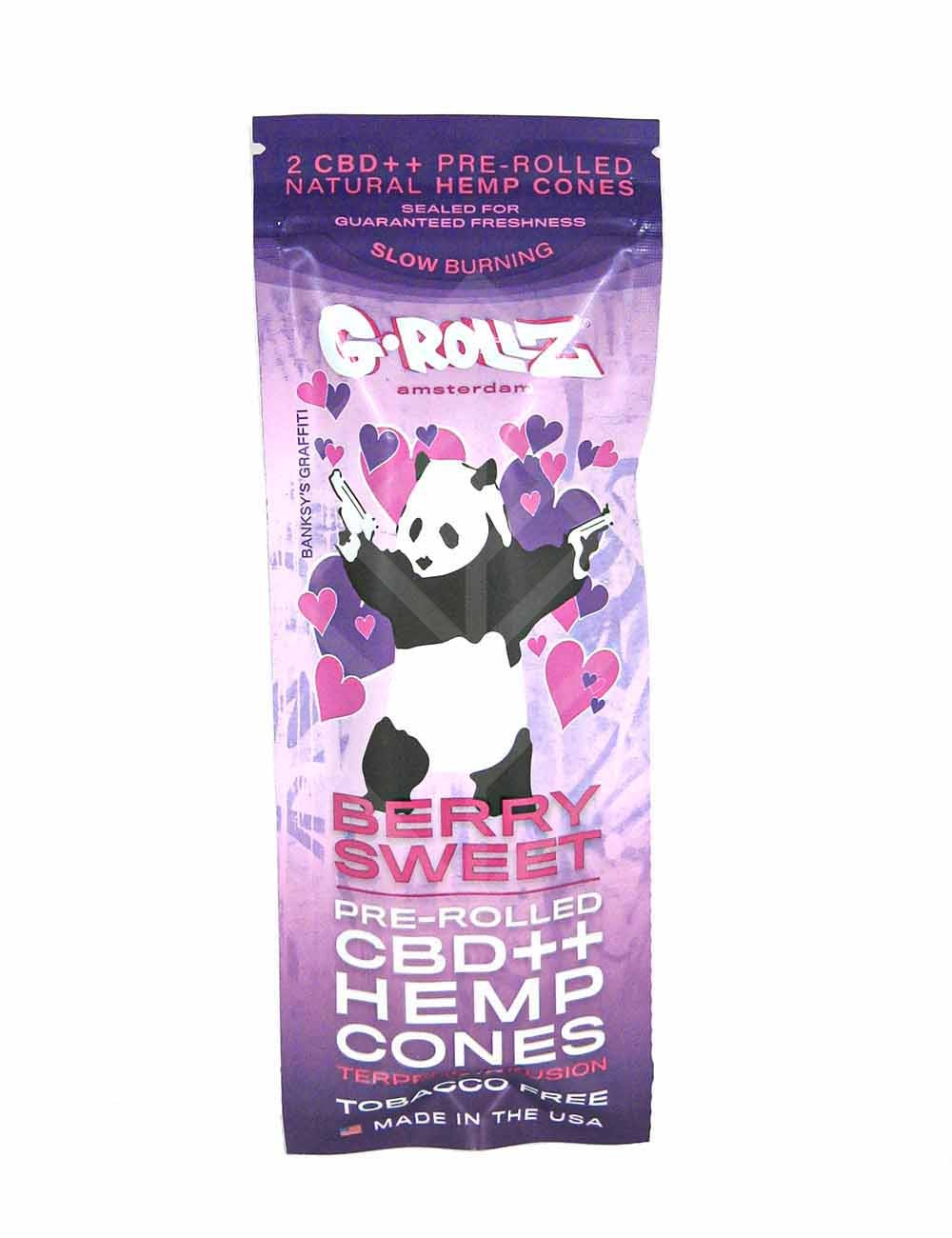G-ROLLZ | Banksy's Graffiti - 2x 'Berry Sweet' Pre-Rolled CBD++ Hemp Wraps