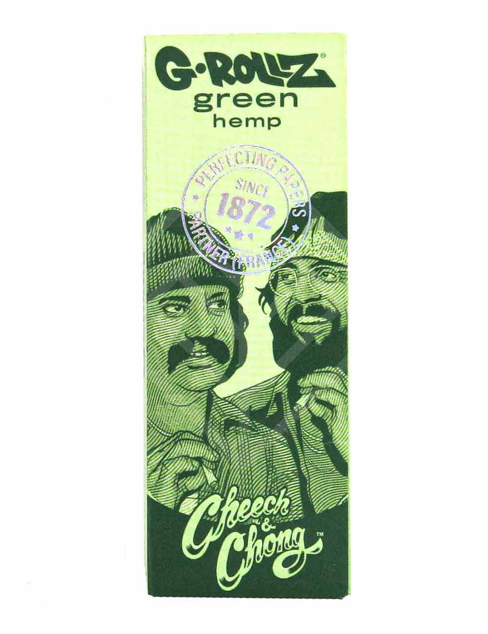 G-ROLLZ | Cheech & Chong(TM) - Organic Green Hemp - 50 '1¼' Papers + Tips