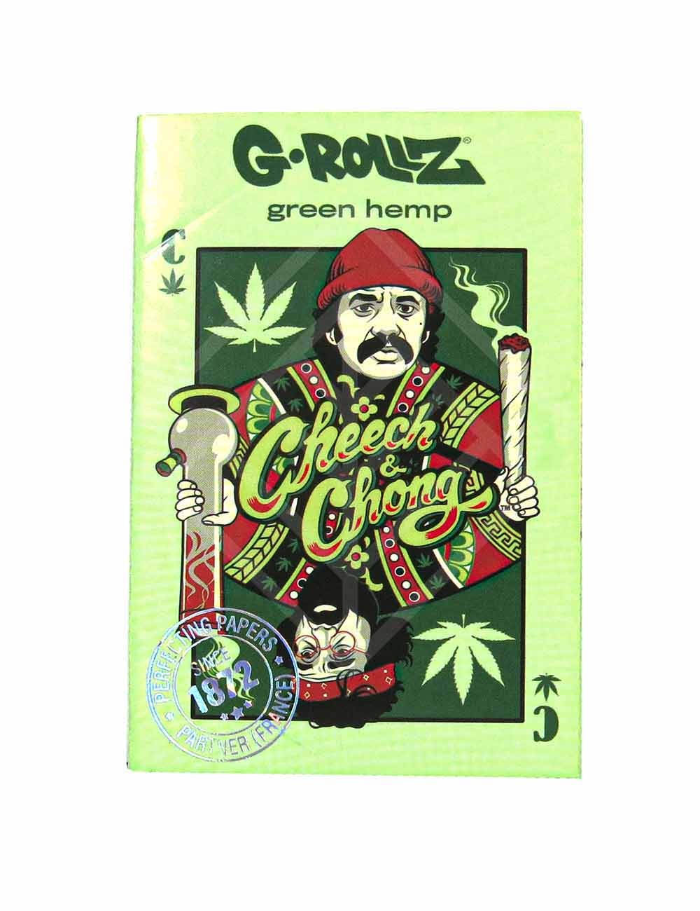 G-ROLLZ | Cheech & Chong(TM) - Organic Green Hemp - 50 '1¼' Papers + Tips & Tray
