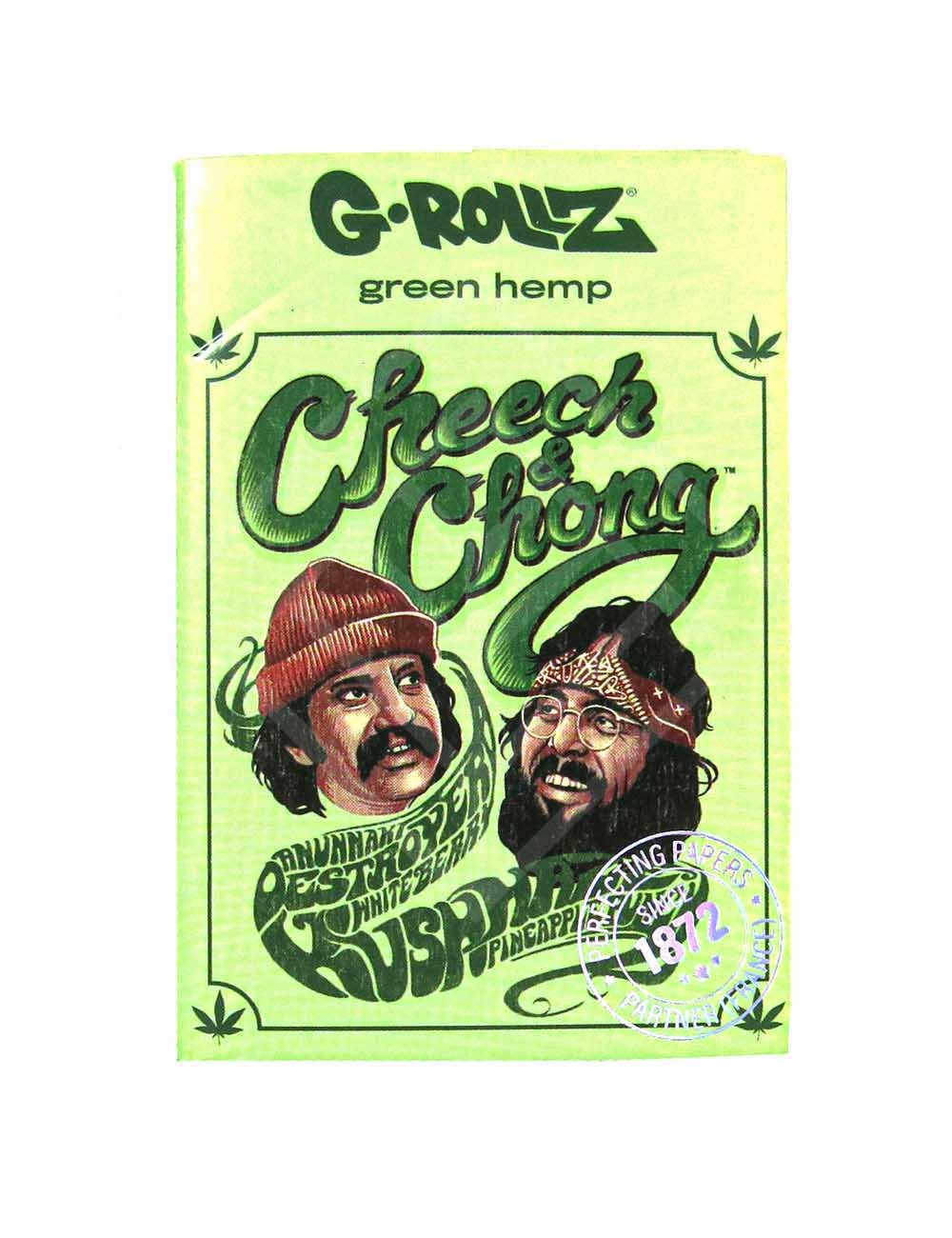 G-ROLLZ | Cheech & Chong(TM) - Organic Green Hemp - 50 '1¼' Papers + Tips & Tray