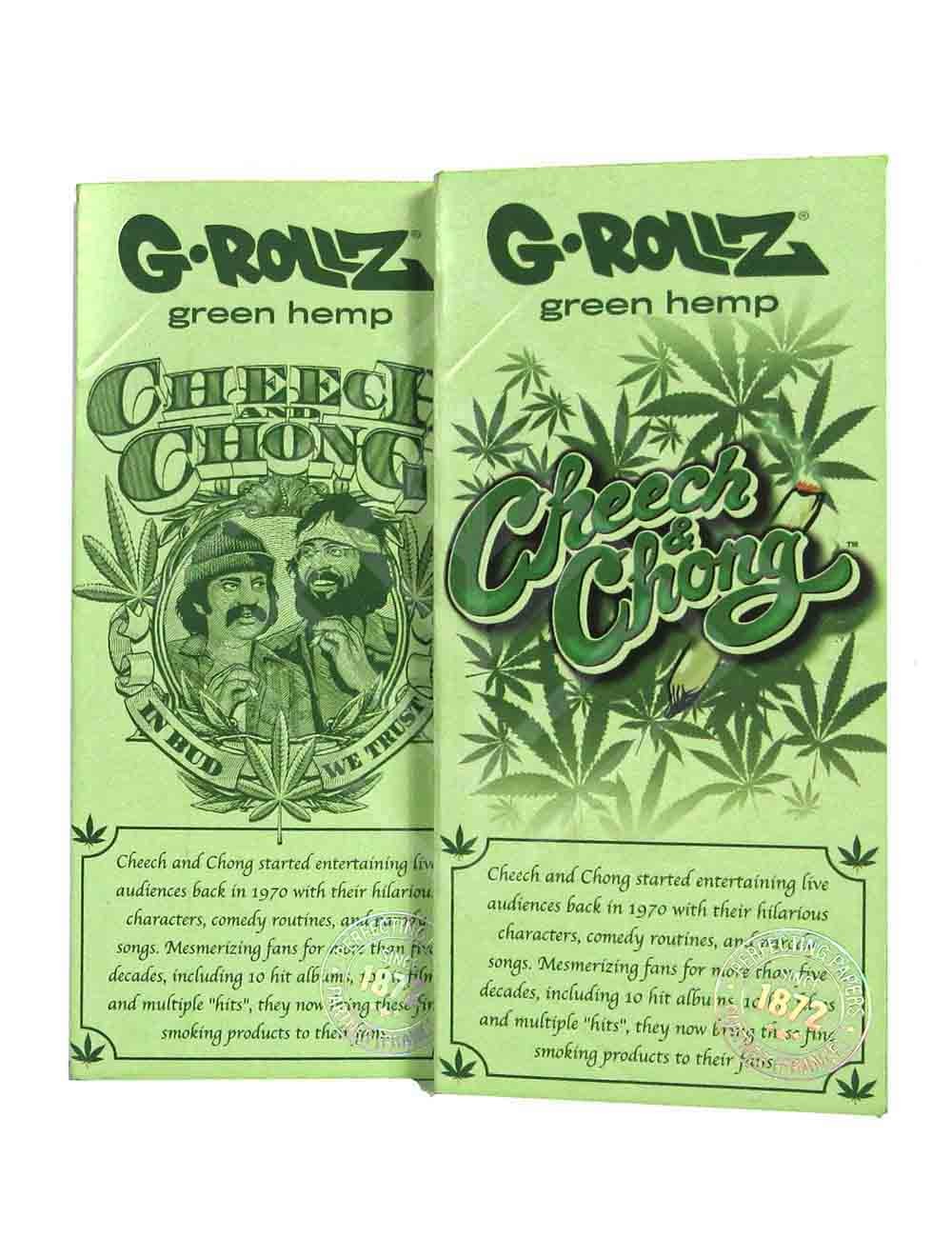 G-ROLLZ | Cheech & Chong(TM) Mix Set 1 - Organic Green Hemp - 50 KS Papers + Tips & Tray
