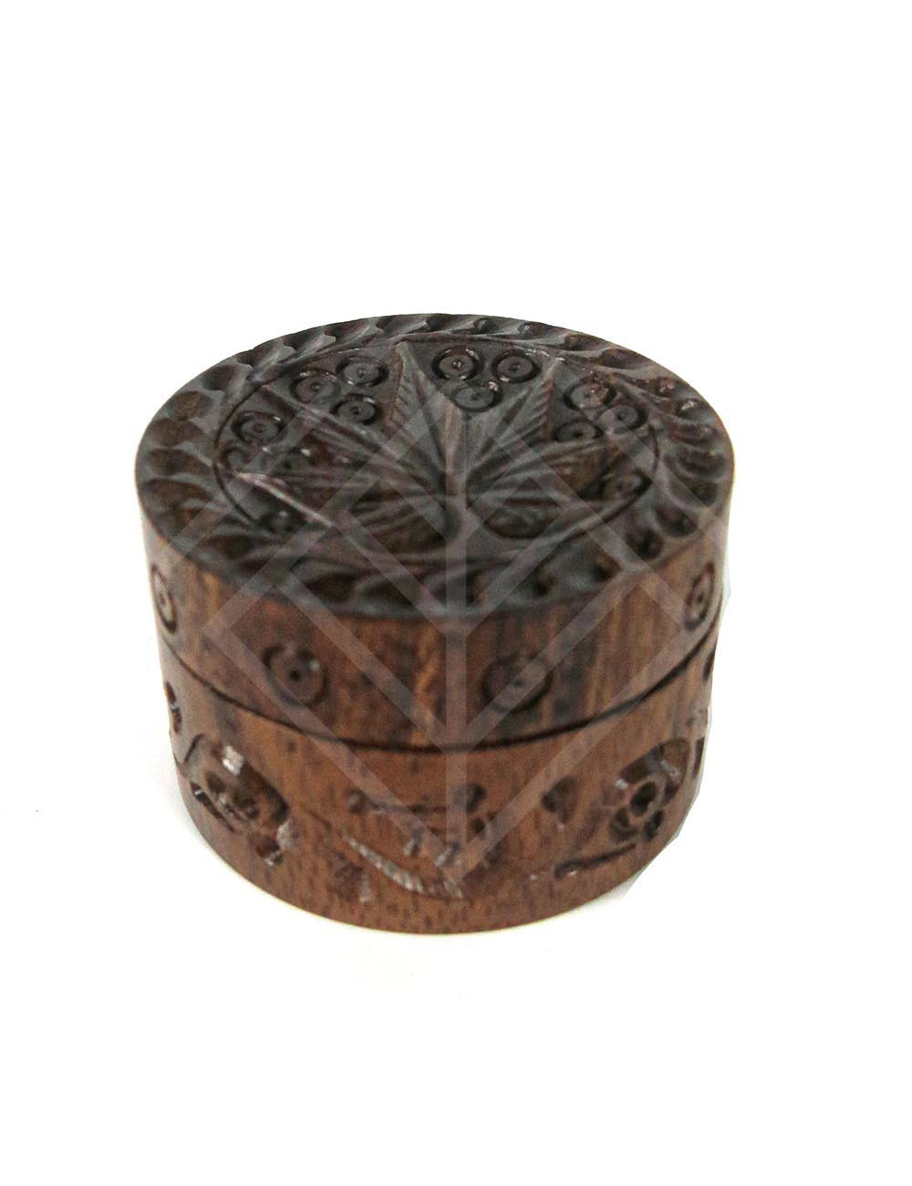 Amsterdam | Rosewood grinders with Carved Leaf Lid