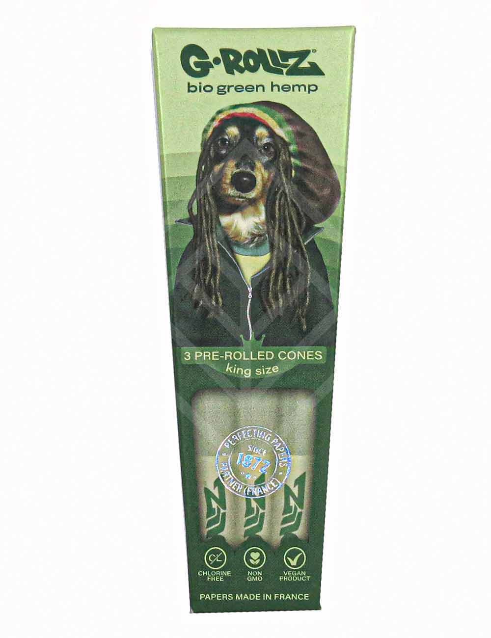 G-ROLLZ | Pets Rock - Organic Green Hemp - 3 KS Cones In Each Pack