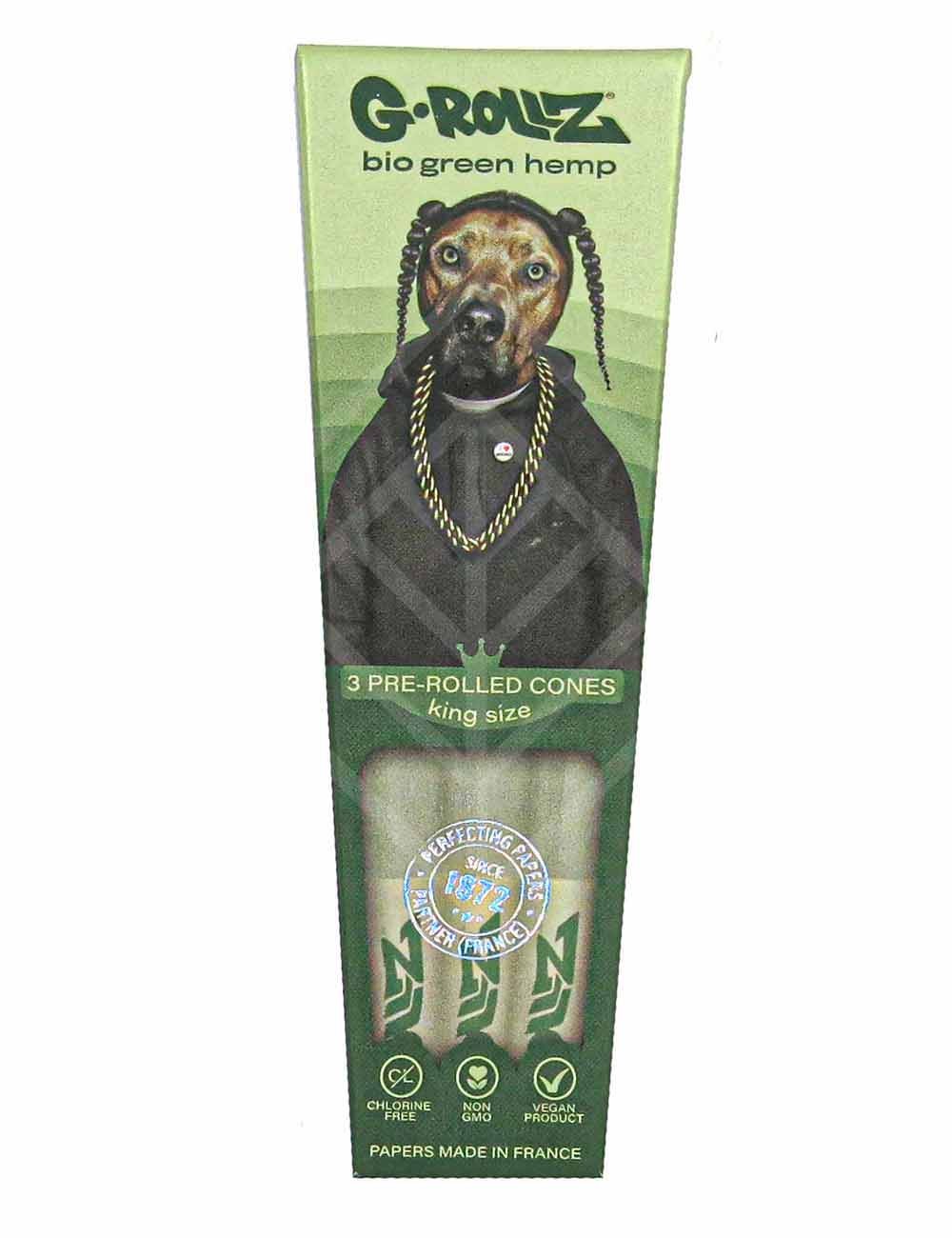 G-ROLLZ | Pets Rock - Organic Green Hemp - 3 KS Cones In Each Pack