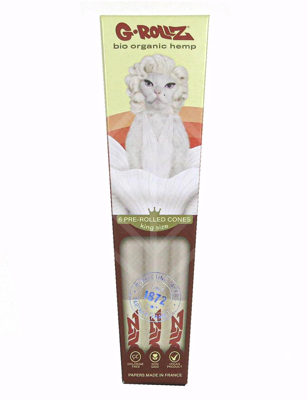 G-ROLLZ | Pets Rock - Organic Hemp Extra Thin - 6 KS Cones In Each Pack