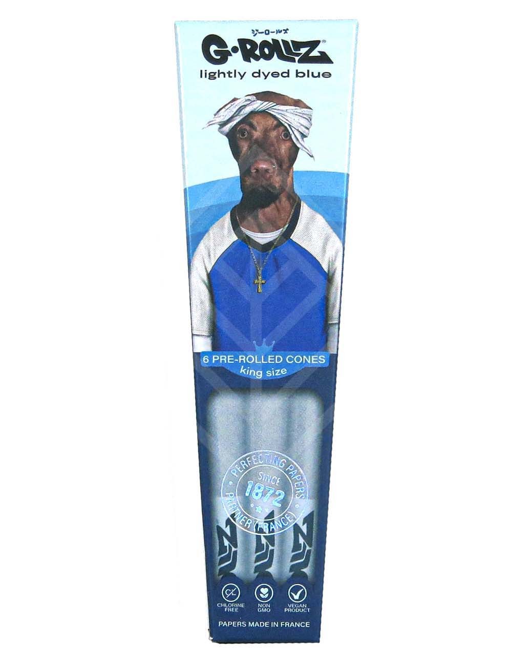 G-ROLLZ | Pets Rock -Lightly Dyed Blue - 6 KS Cones In Each Pack