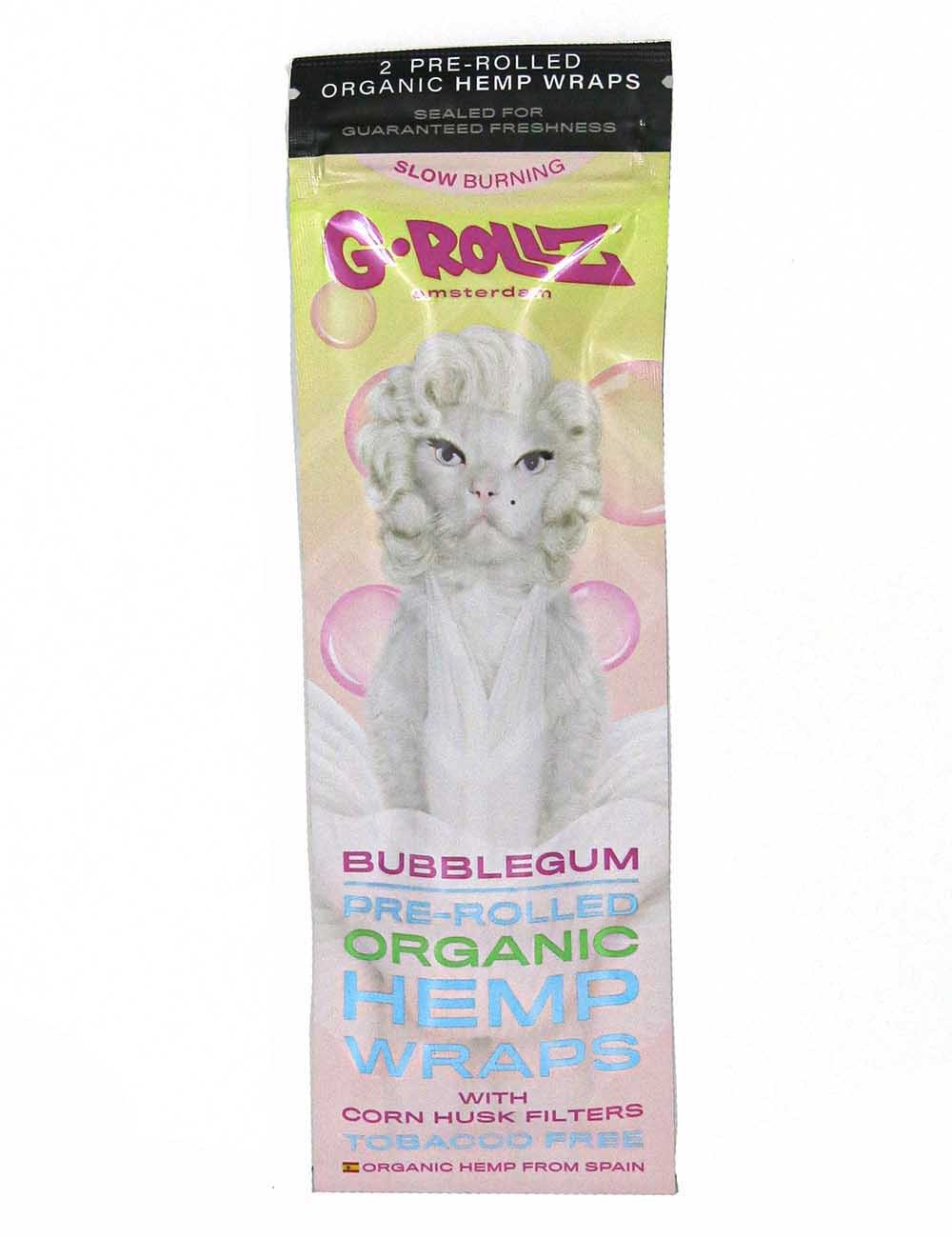 G-ROLLZ | 2x Bubblegum Flavoured Pre-Rolled Hemp Wraps - Diamond