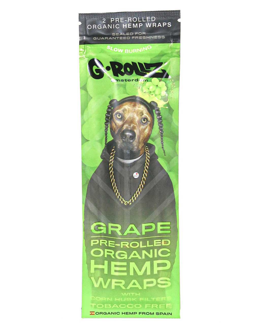 G-ROLLZ | 2x Grape Flavoured Pre-Rolled Hemp Wraps - Rap