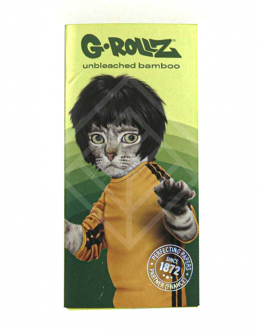 G-ROLLZ | 'Kung Fu Dogs' Bamboo Unbleached - 50 KS Papers + Tips & Tray