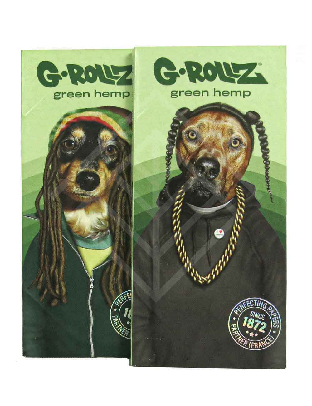G-ROLLZ | 'Reggae Rap' - Organic Green Hemp - 50 KS Papers + Tips & Tray