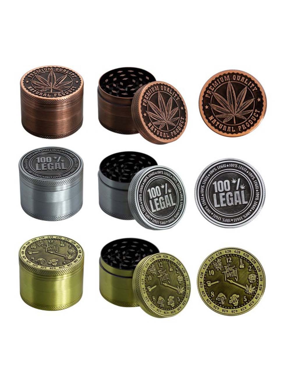 Grinder Amsterdam 420 | 4-part Zinc Grinder 50 mm- Mixed