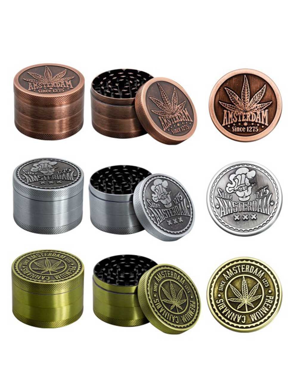 Grinder Amsterdam Leaf| 4-part Zinc